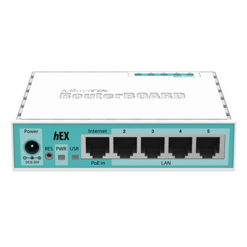 MikroTik RouterBOARD RB750Gr3, hEX router, Qualcomm QCA8337-AL3C-R, 256MB RAM, 5xGLAN