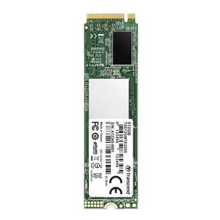 TRANSCEND MTE220S 512GB SSD disk M.2 2280, PCIe Gen3 x4 NVMe 1.3 (3D TLC), 3300MB / s R, 2100MB / s W