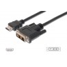 Digitus HDMI / A na DVI připojovací kabel, 2x stíněný, 2M , černý